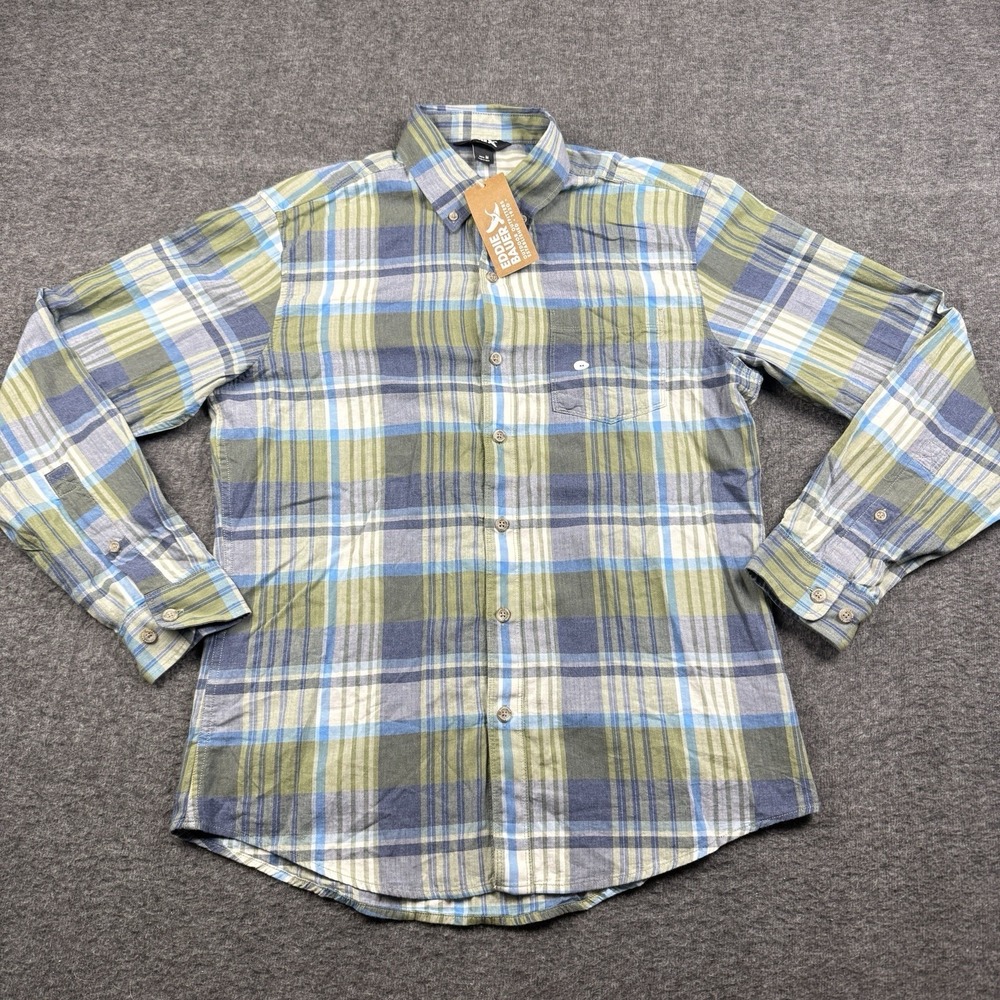Eddie Bauer Shirt Mens Medium Tidelands Button Down Plaid Long Sleeve Hike NEW